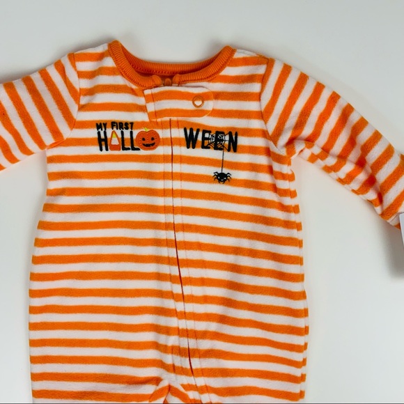 Carter’s Halloween Onesie Newborn Orange/White - Picture 4 of 6